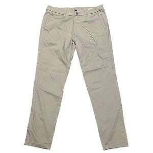 Lululemon Mens Commission Slim Fit Oxford Pants Size 34 (36x31) Gull Grey Casual